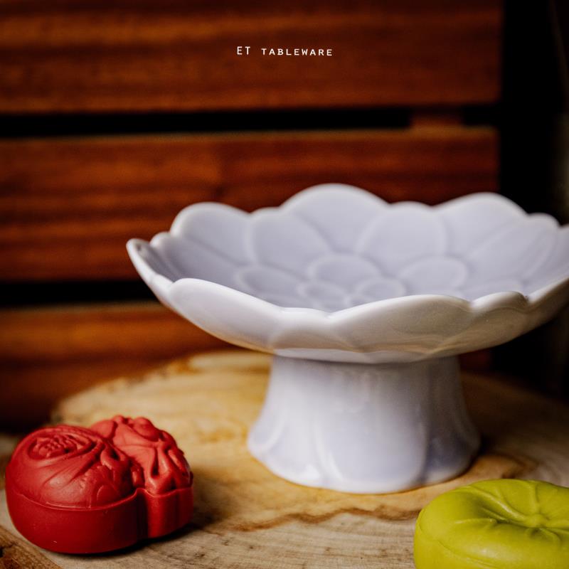 盤 ☆ 花朵 高腳果盤｜紫羅蘭｜12.3 ㎝｜單個★ 商品流動率快，如遇售完，需追加預購