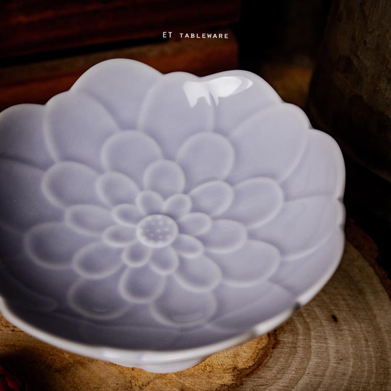 盤 ☆ 花朵 高腳果盤｜紫羅蘭｜12.3 ㎝｜單個★ 商品流動率快，如遇售完，需追加預購