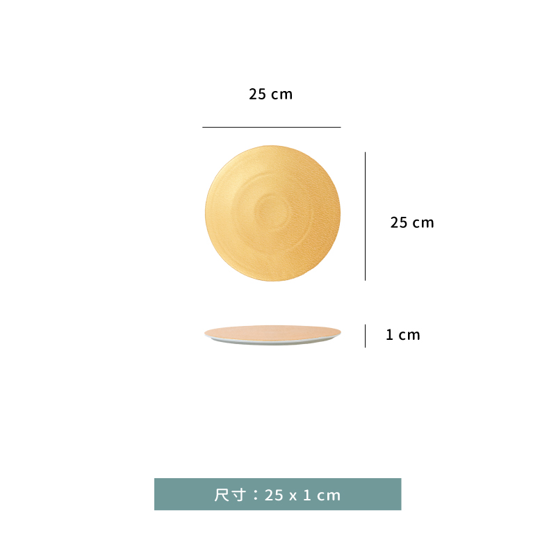 盤 ☆ 耐磨金圓型平板盤｜25 × 1 ㎝｜單個