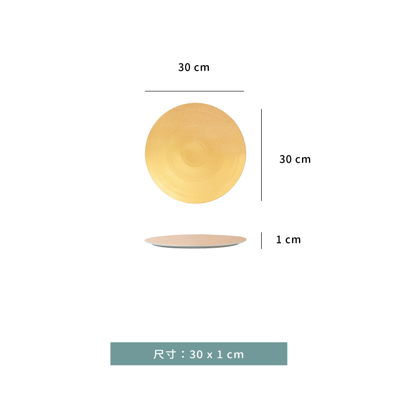 盤 ☆ 耐磨金圓型平板盤｜30 × 1 ㎝｜單個