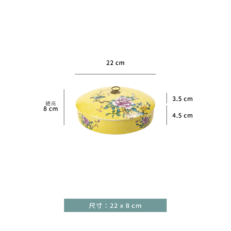 盤 ☆ 琺瑯彩五格拼盤｜黃｜22 × 8 ㎝｜單個