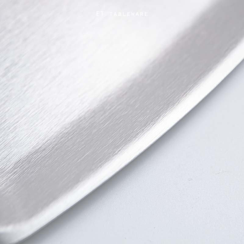 盤☆韓式鍍金砂光方型烤肉盤/韓式餐具 盤｜23.5 x 13.5 x H 1 cm｜單個