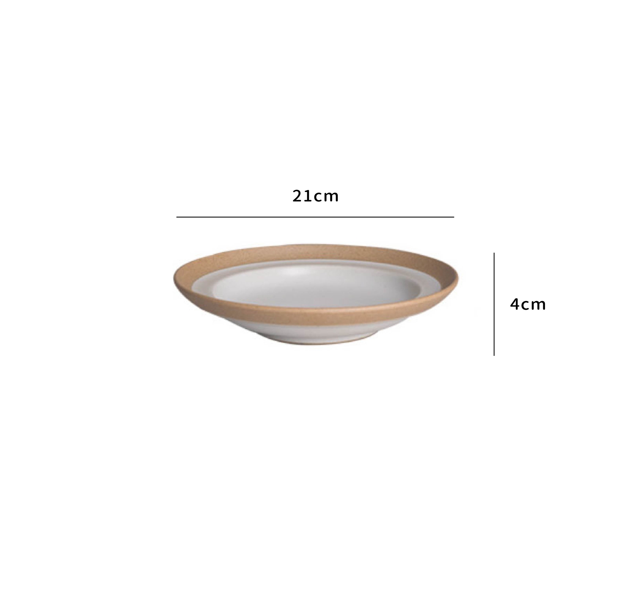 樸質粗陶 Φ21cm 白釉盤｜單個