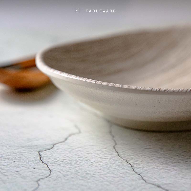 檜憶．森活系列☆陶面橢圓盤｜21 x 13 cm｜一次需12個出貨
