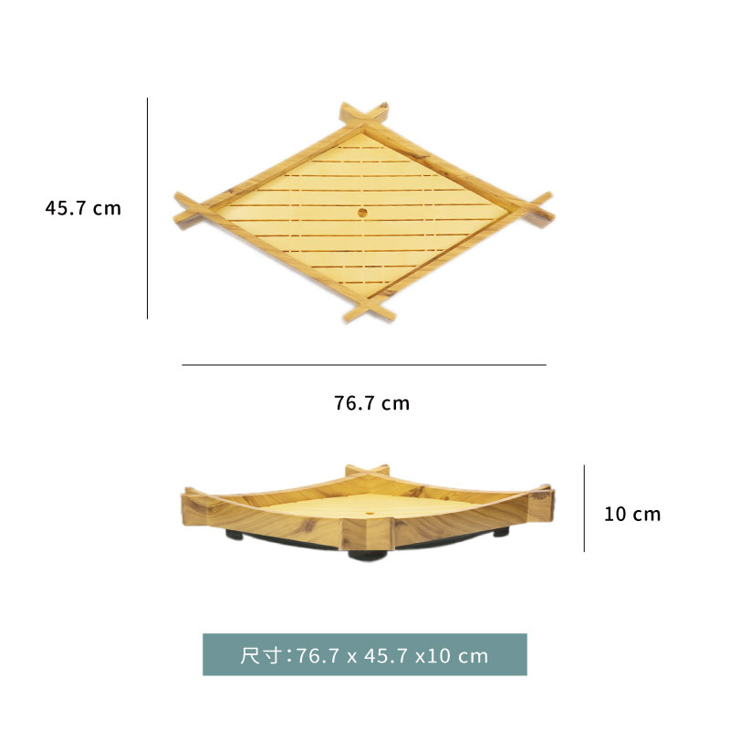 盤 ☆ 松葉壽司桶帶板｜76.7 × 45.7 × 10 cm｜仿竹｜單個