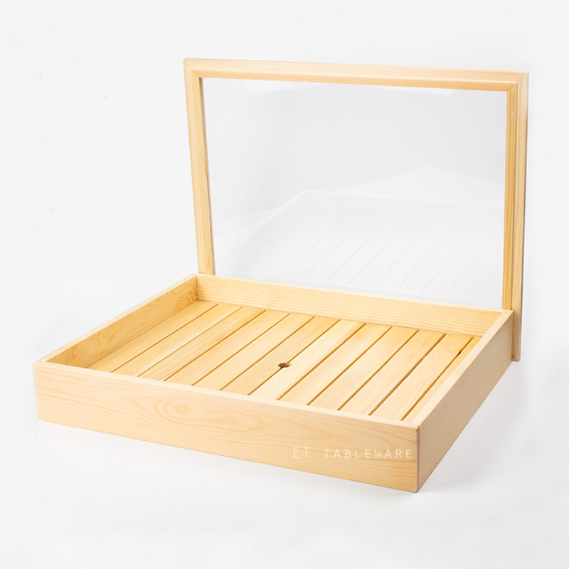 盤 ☆  生猛海鮮木盒(壓力蓋) ｜40 × 29.5 × 9.5 cm｜木質｜單個