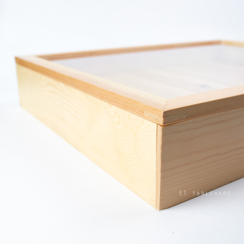 盤 ☆  生猛海鮮木盒(壓力蓋) ｜40 × 29.5 × 9.5 cm｜木質｜單個