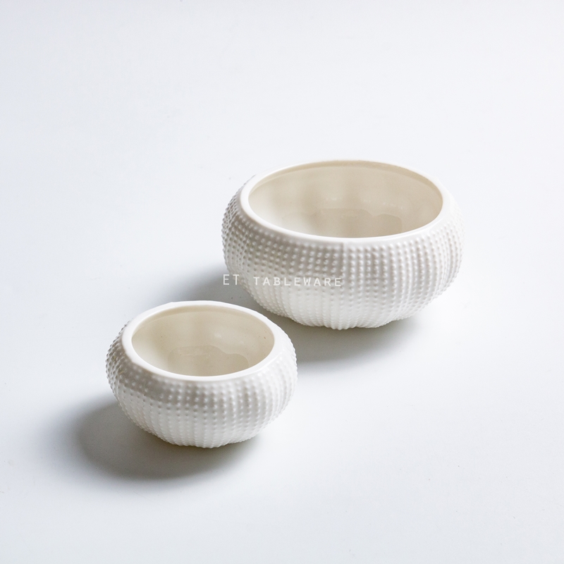 碗☆懷石經典 陶瓷海膽碗｜6.5 x 3 cm．8.5 x 4 cm｜單個