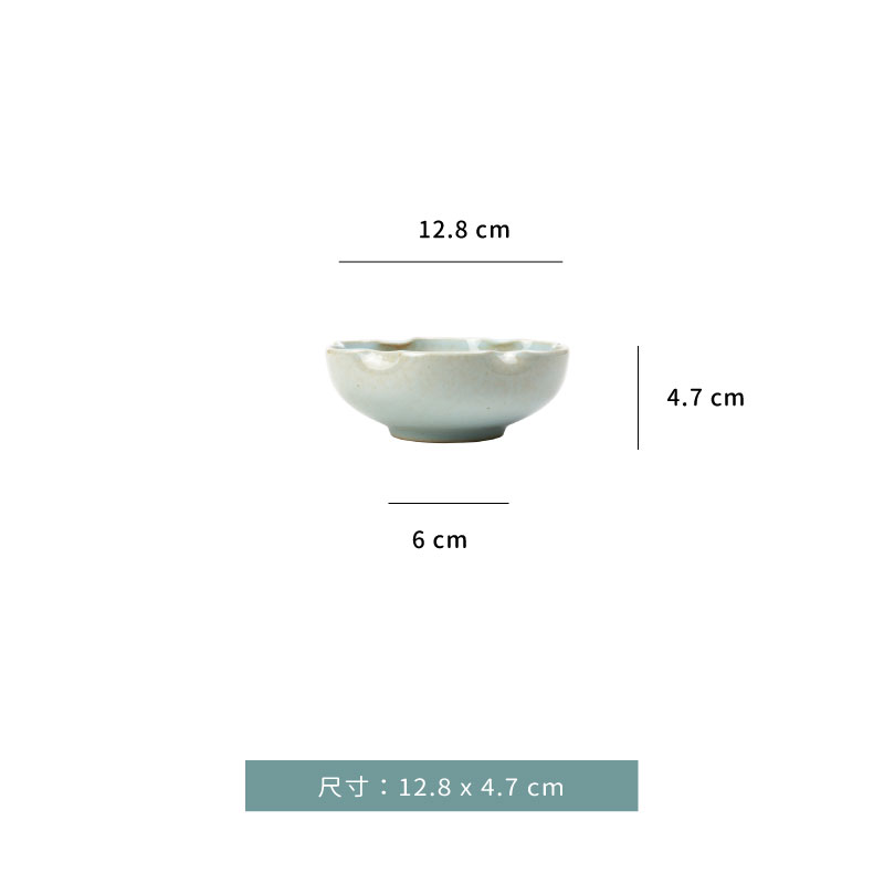 碗 ☆ 花邊茶碗｜12.8 x 4.7 cm｜藍｜單個