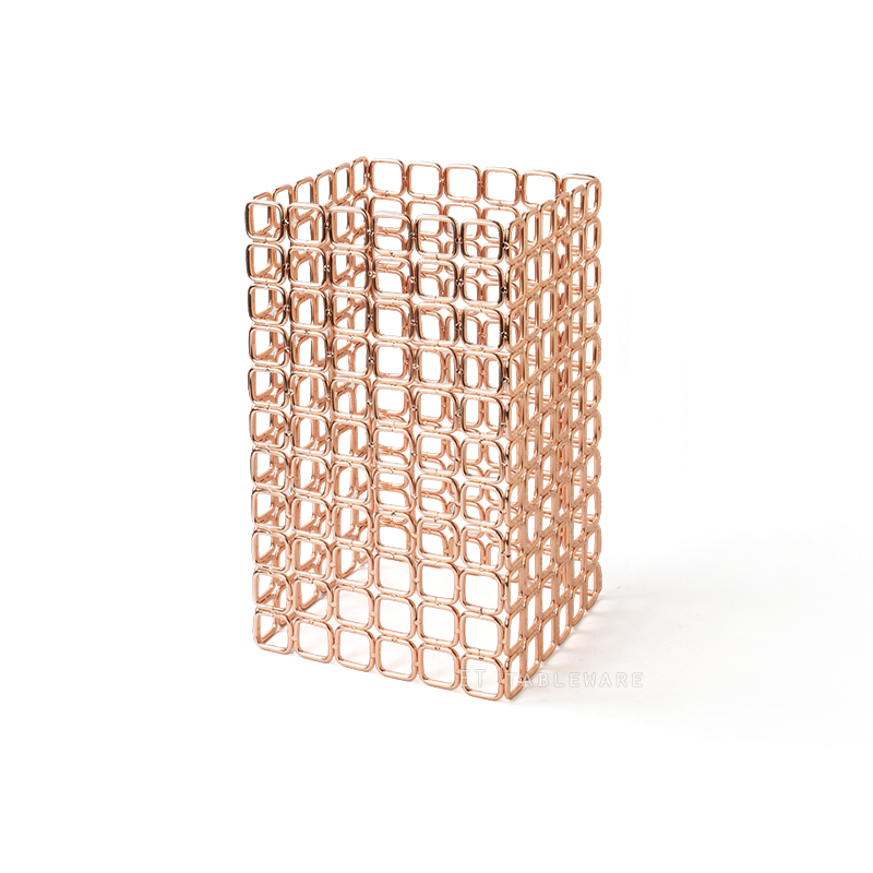 架 ☆ 陳列架-玫瑰金色全網格層架/加大｜19.5 × 19.5 × 34 ㎝｜單個