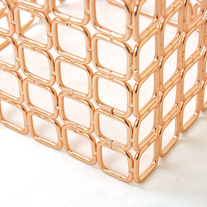 架 ☆ 陳列架-玫瑰金色全網格層架/加大｜19.5 × 19.5 × 34 ㎝｜單個