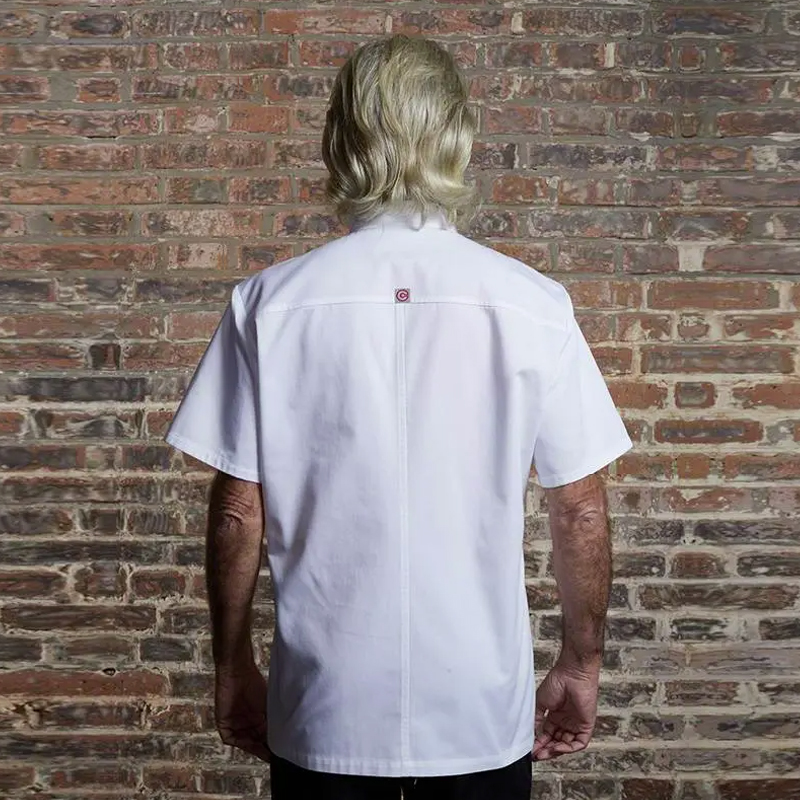 廚衣 ☆ 中式領經典雙排扣廚師服｜短袖｜白色｜M - 3 XL｜單件