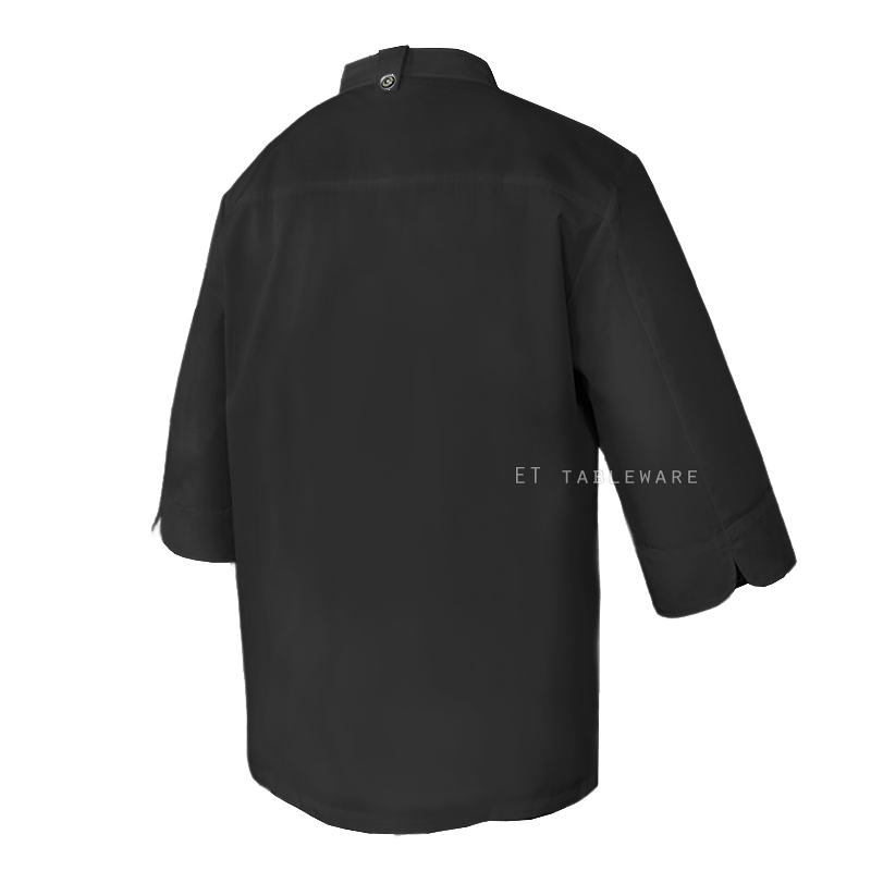 廚衣 ☆ 中袖四季風黑廚衣｜黑色｜M - 4 XL｜單個