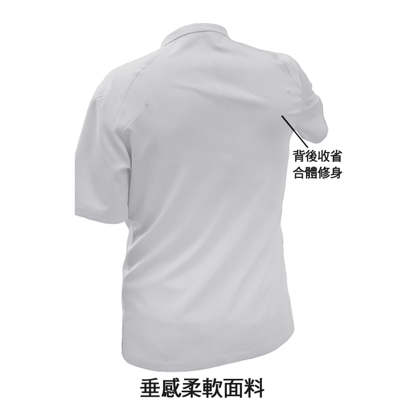 廚衣 ☆ 清新感側排廚師服｜短袖｜白色｜M - 3 XL｜單件