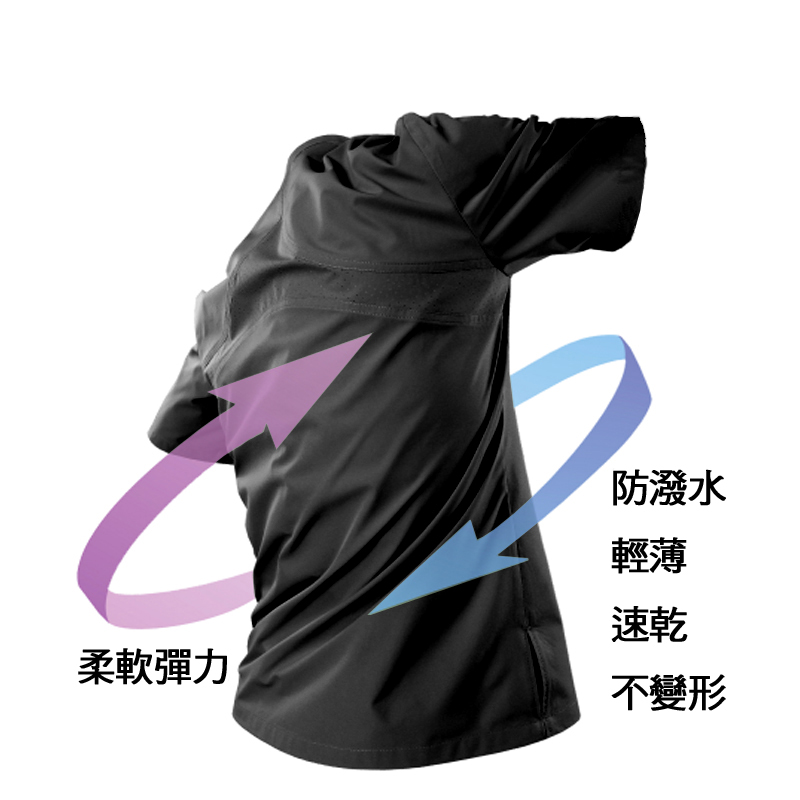 廚衣 ☆ 透心涼感單排廚服｜短袖｜黑色｜M - 3 XL｜單件