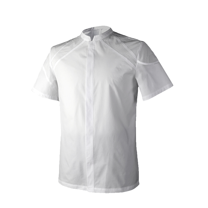 廚衣 ☆ 透心涼感單排廚服｜短袖｜白色｜M - 3 XL｜單件