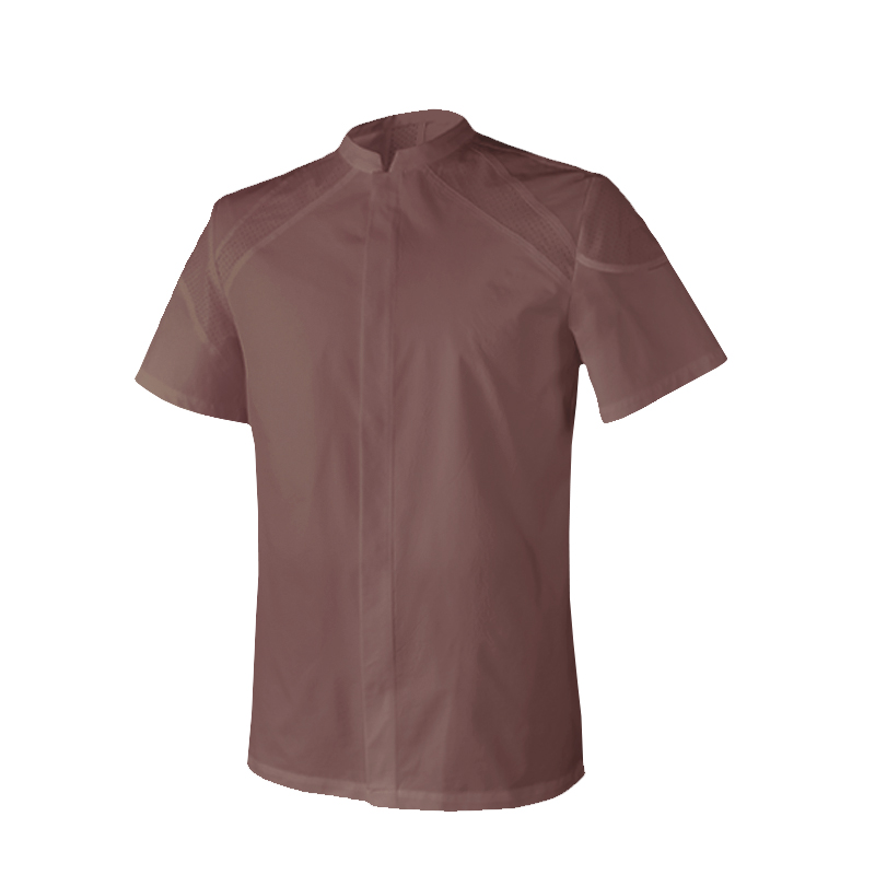 廚衣 ☆ 透心涼感單排廚師服｜短袖｜醬紅｜M - 3 XL｜單件