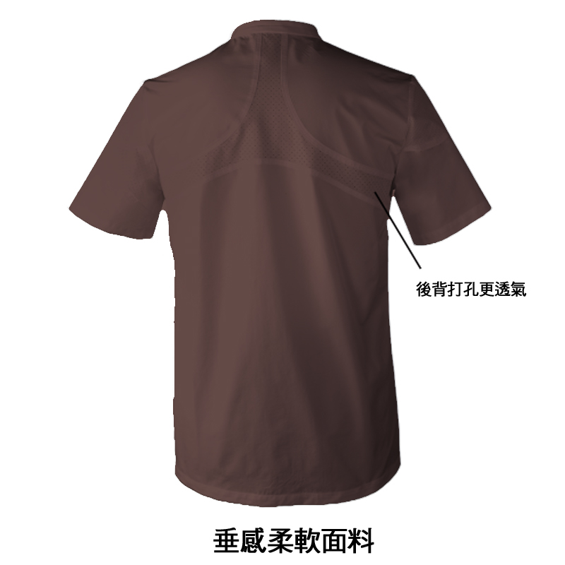 廚衣 ☆ 透心涼感單排廚師服｜短袖｜醬紅｜M - 3 XL｜單件