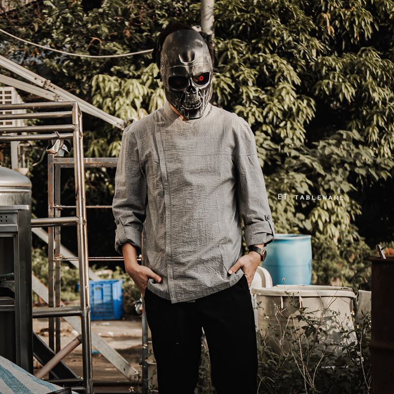 廚衣 ☆ 機能款 涼感 邱比特之愛廚衣｜灰色｜M - 2 XL｜單個