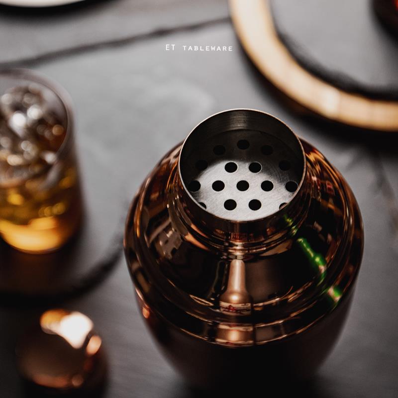 調酒 ★ 三節式雪克杯｜玫瑰金｜500 ㏄｜單組