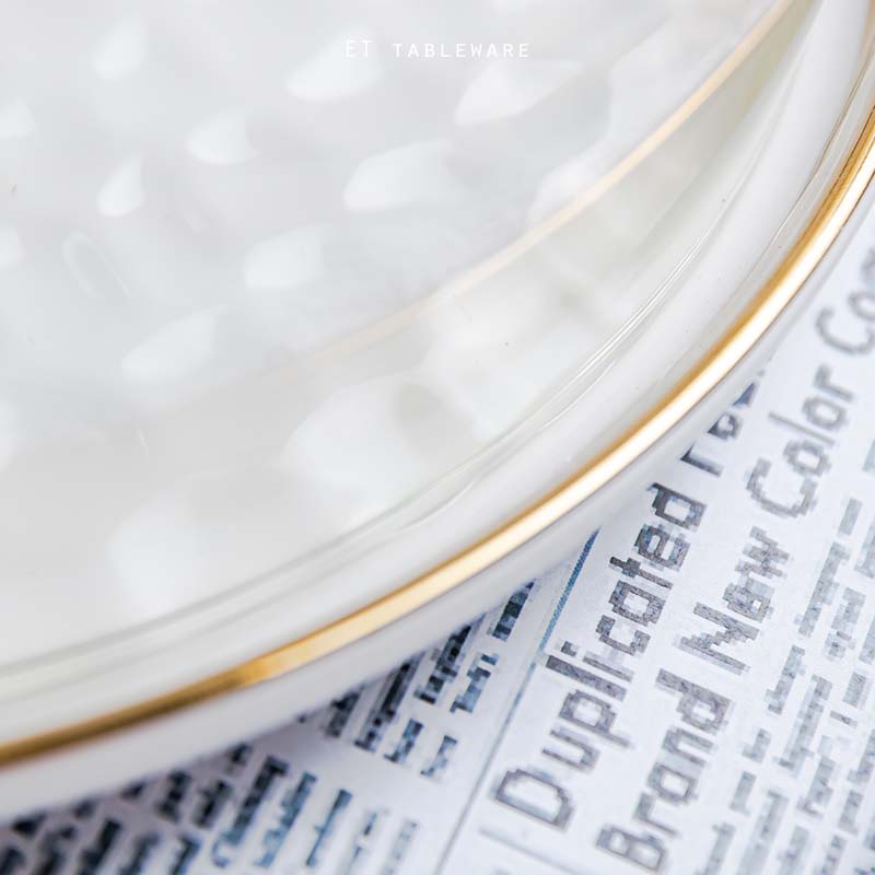 蛋糕盤組☆ 金邊白盤+玻璃蓋｜20.3 × H 15.5 ㎝｜單組