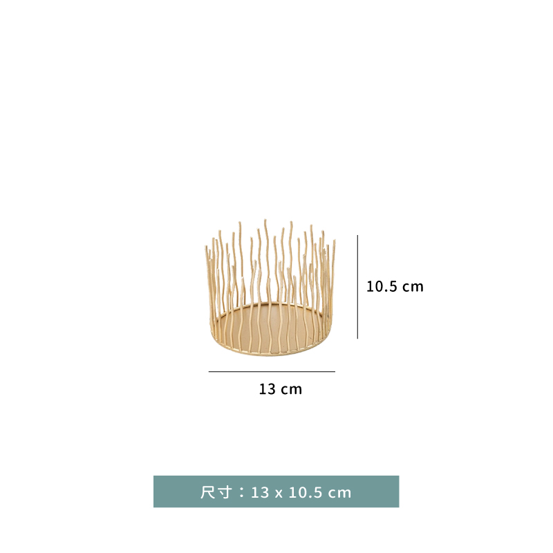 架 ☆ 圓形 置物籃｜金色｜13 × 10.5 ㎝｜單個