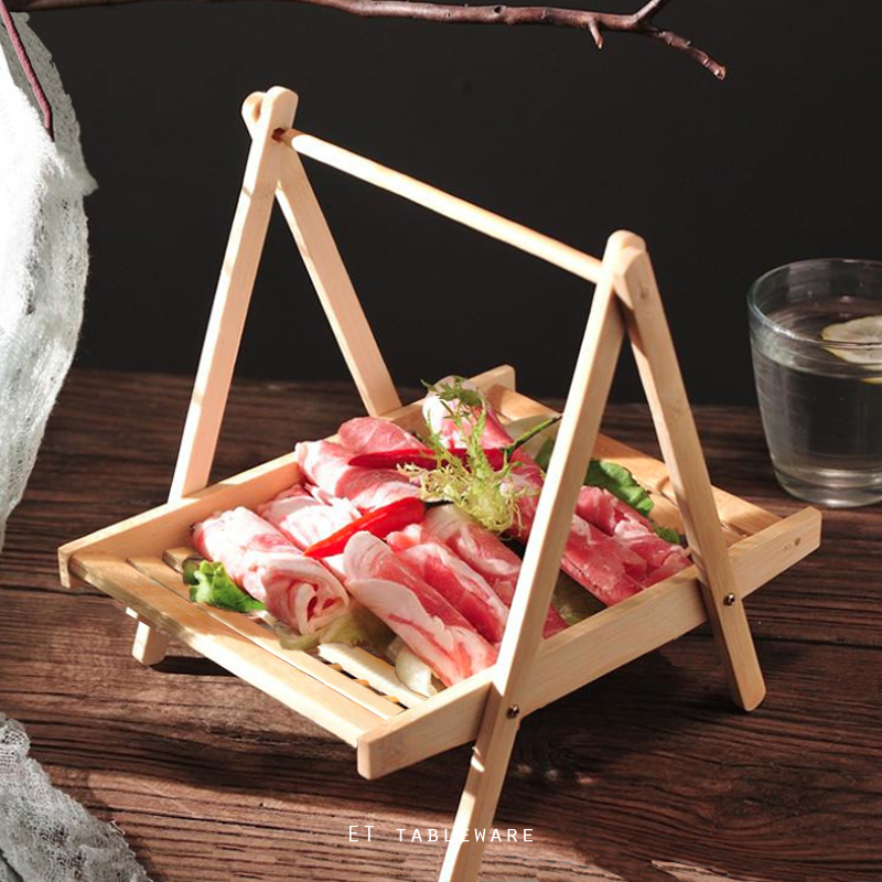 肉片架 竹製薄片肉片架｜ 25 × 25 × H 19.5 ㎝｜單個