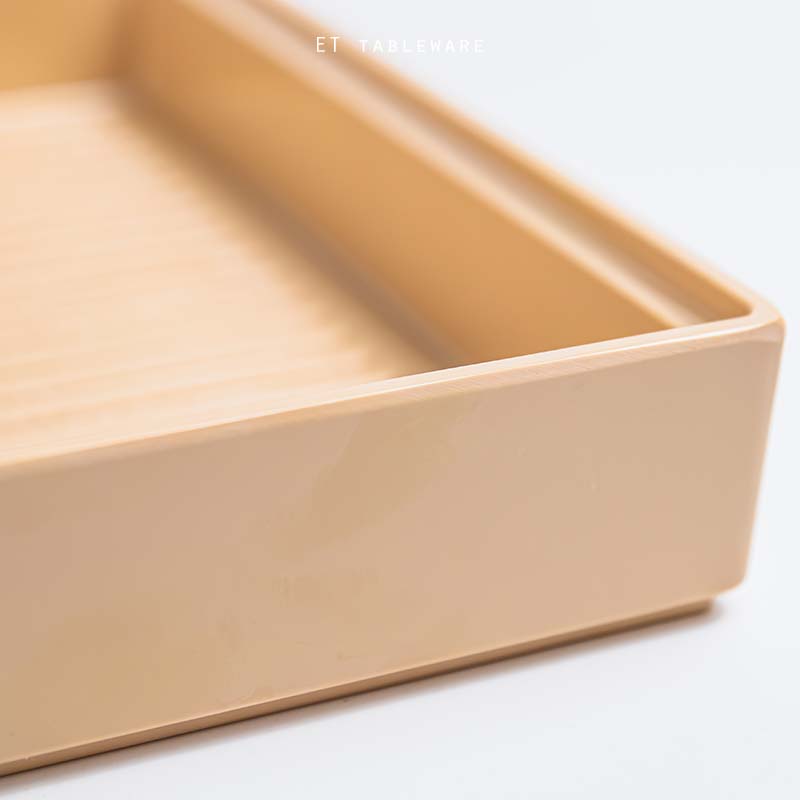 美耐皿☆陶面晶巧收奈盒 ｜淺咖啡｜22 × 11 × H 4 ㎝｜單個
