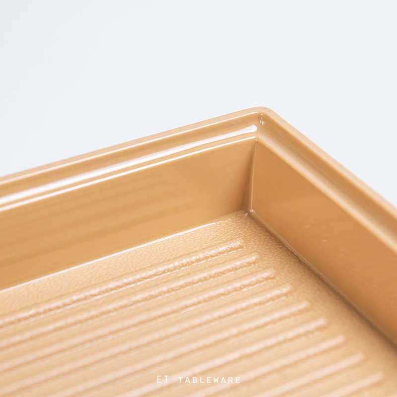 美耐皿☆陶面晶巧收奈盒 ｜淺咖啡｜22 × 11 × H 4 ㎝｜單個